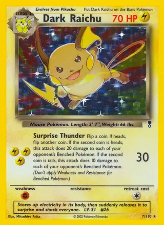 Carta Dark Raichu