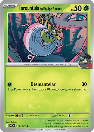 Carta Tarountula da Equipe Rocket
