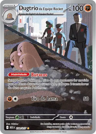 Carta Dugtrio da Equipe Rocket