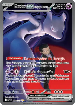 Carta Mewtwo ex da Equipe Rocket