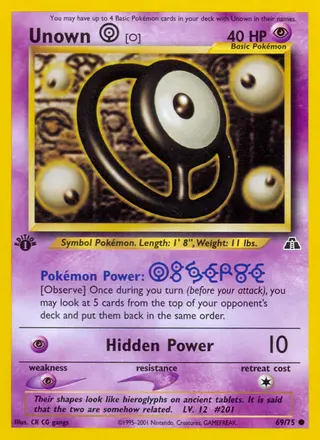 Carta Unown [O]