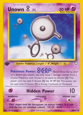 Carta Unown [B]