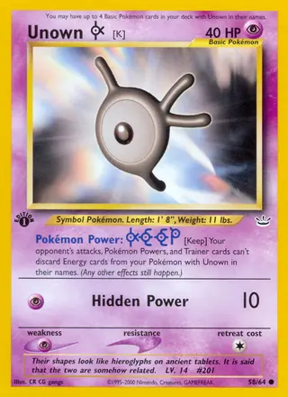 Carta Unown [K]