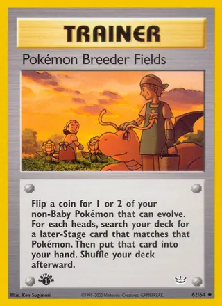 Carta Pokémon Breeder Fields