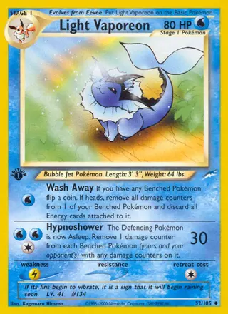 Carta Light Vaporeon