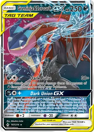 Carta Greninja e Zoroark GX