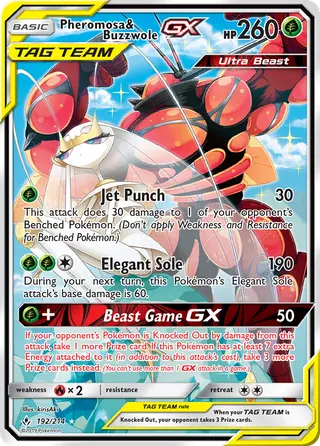 Carta Pheromosa e Buzzwole GX