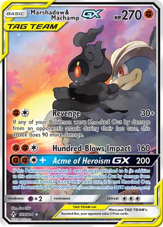 Carta Marshadow e Machamp GX