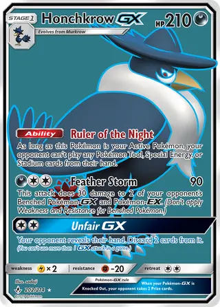 Carta Honchkrow GX
