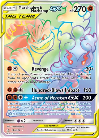 Carta Marshadow e Machamp GX