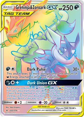 Carta Greninja e Zoroark GX