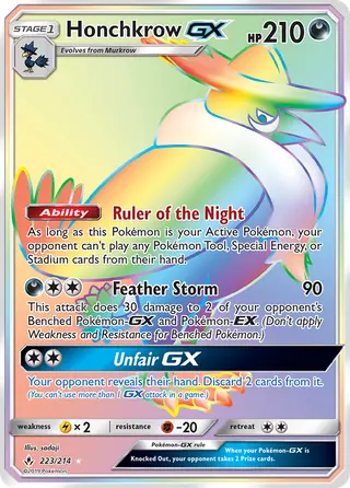 Carta Honchkrow GX