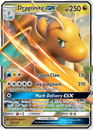 Carta Dragonite GX