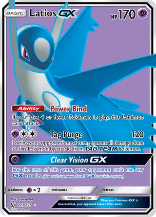 Carta Latios GX