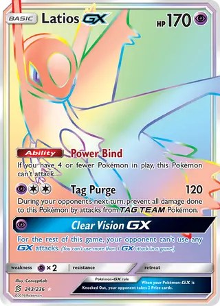 Carta Latios GX