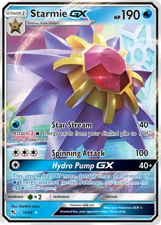Carta Starmie GX