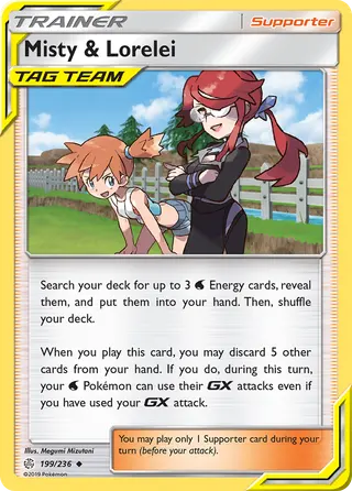 Carta Misty e Lorelei