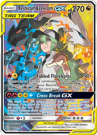 Carta Reshiram e Zekrom GX