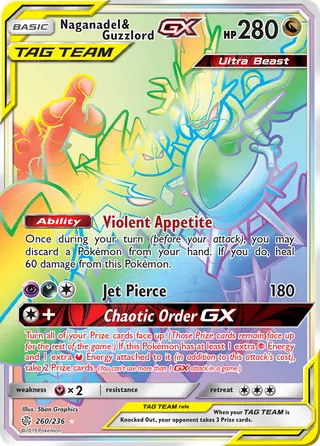 Carta Naganadel e Guzzlord GX