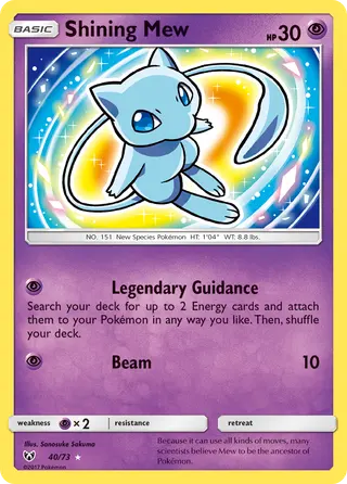 Carta Mew Luminescente