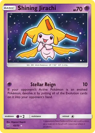 Carta Jirachi Luminescente