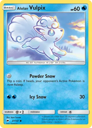 Carta Vulpix de Alola