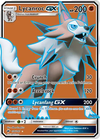 Carta Lycanroc GX