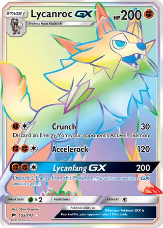 Carta Lycanroc GX