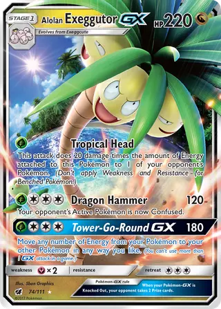 Carta Exeggutor de Alola GX