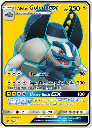 Carta Golem de Alola GX