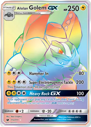 Carta Golem de Alola GX