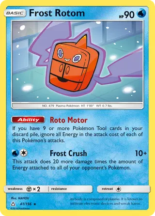 Carta Rotom Congelante