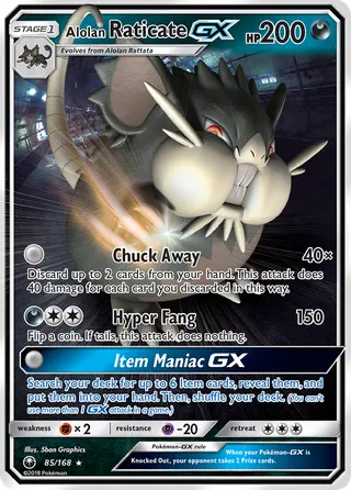 Carta Raticate de Alola GX