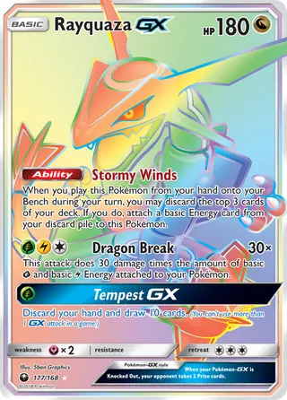 Carta Rayquaza GX