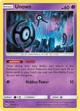 Carta Unown