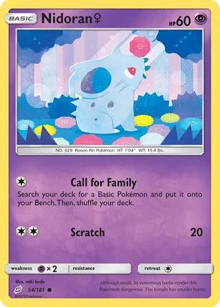 Carta Nidoran♀