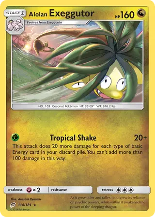 Carta Exeggutor de Alola