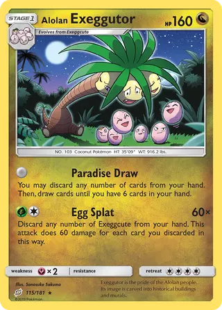 Carta Exeggutor de Alola
