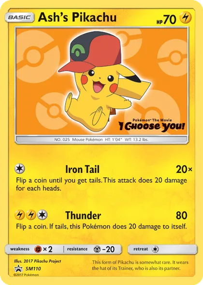 Carta Ash's Pikachu