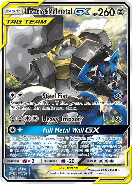 Carta Lucario & Melmetal GX