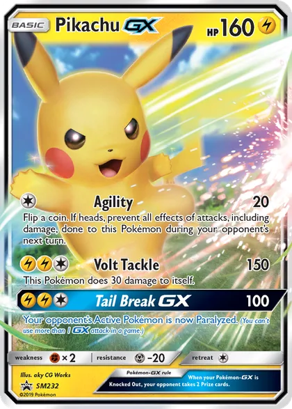 Carta Pikachu GX