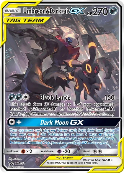 Carta Umbreon & Darkrai GX