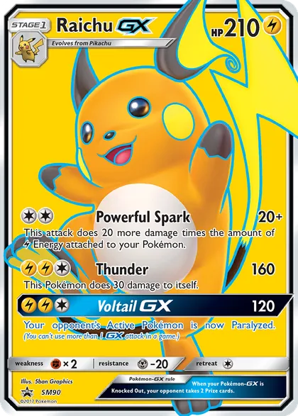 Carta Raichu GX