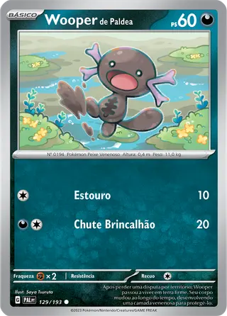 Carta Wooper de Paldea