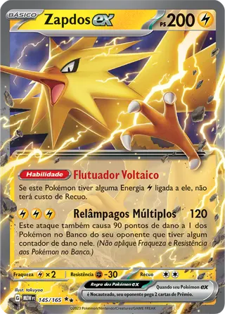 Carta Zapdos ex