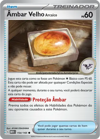 Carta Âmbar Velho Arcaico