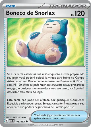 Carta Boneco de Snorlax