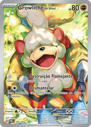 Carta Growlithe de Hisui