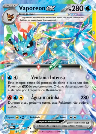 Carta Vaporeon ex