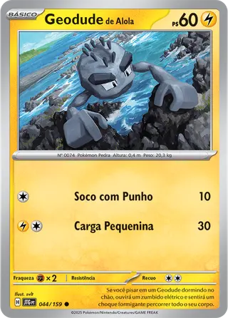 Carta Geodude de Alola